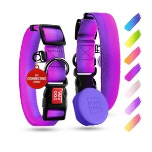 Nylon Dog Collar with Airtag Holder